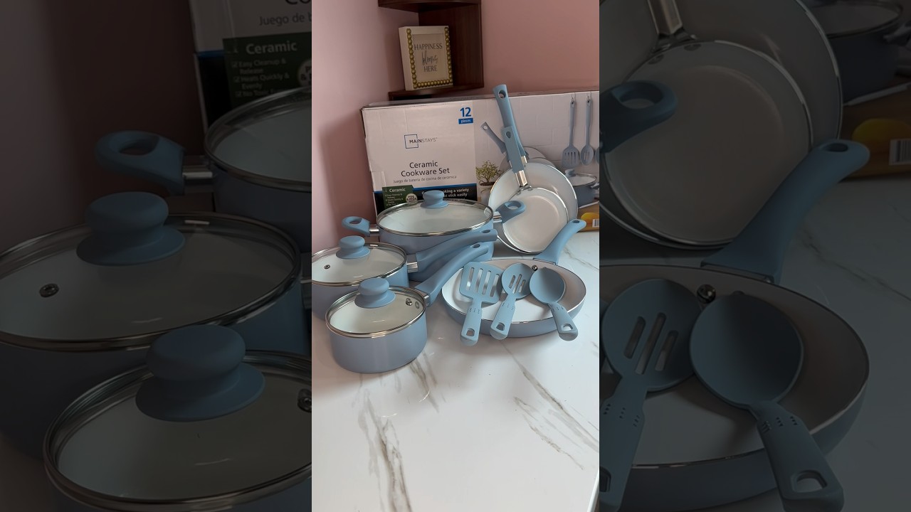 Unboxing ceramic cookware set………… #kitchengadgets 💙