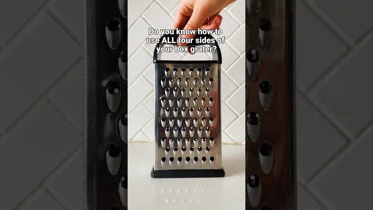 Do you know how to use *all* four sides of your box grater? #kitchenhacks #cookingtips #kitchentools