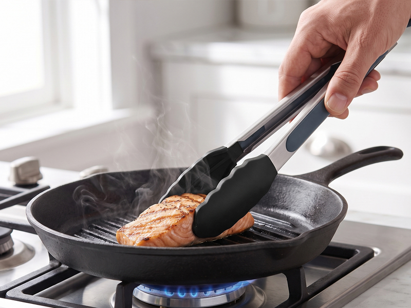 L-TOOLS food tongs for grilling, cooking, and safe food handling in the kitchen.