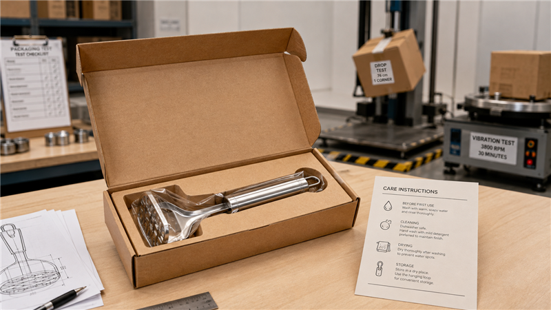 Kitchen utensil and packaging evaluated as one complete system