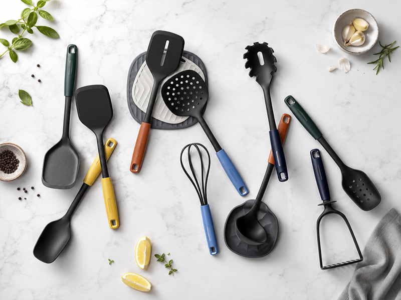 L-TOOLS PP nylon kitchen utensils with heat-resistant cooking tools for modern kitchens.