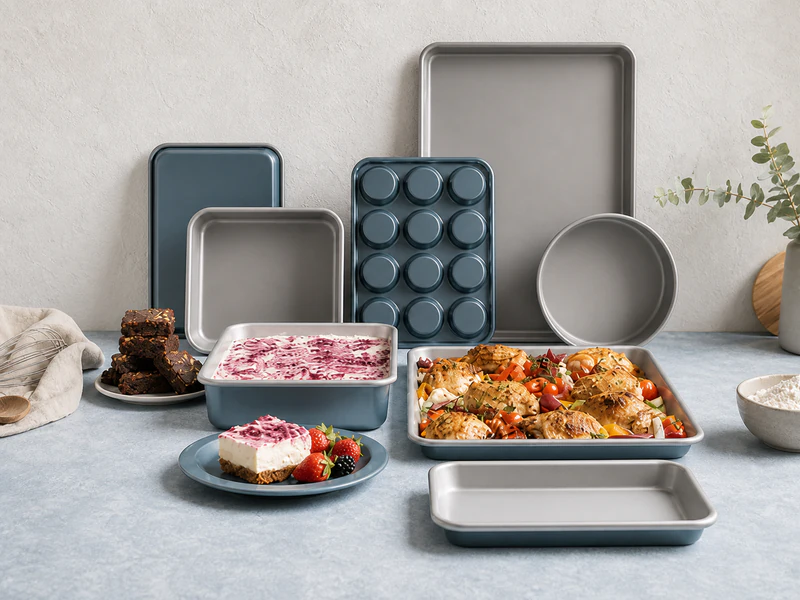 L-TOOLS bakeware collection featuring baking trays, molds, and oven accessories for modern baking.