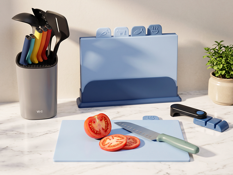 L-TOOLS kitchen knife storage solutions and countertop organizers for safe tool management.