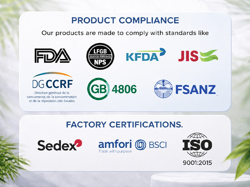 L-TOOLS certified products meeting international FDA, LFGB, and ISO quality standards.